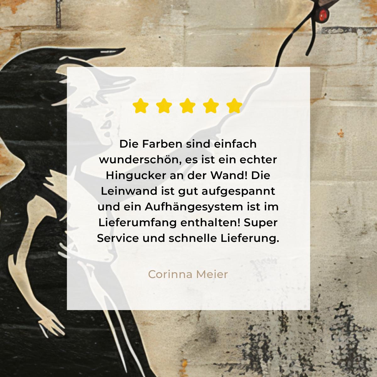 LEINWANDBILD Graffiti - Banksy - Mädchen - Straßenkunst Wandbild Wohnzimmer 60x80 cm - Sandfarben, Textil (60/80cm) - MuchoWow