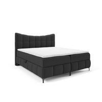 BOXBETT Charles Premi.. In Aragon - Schwarz, Holzwerkstoff/Textil (200/200cm) - Fun Möbel