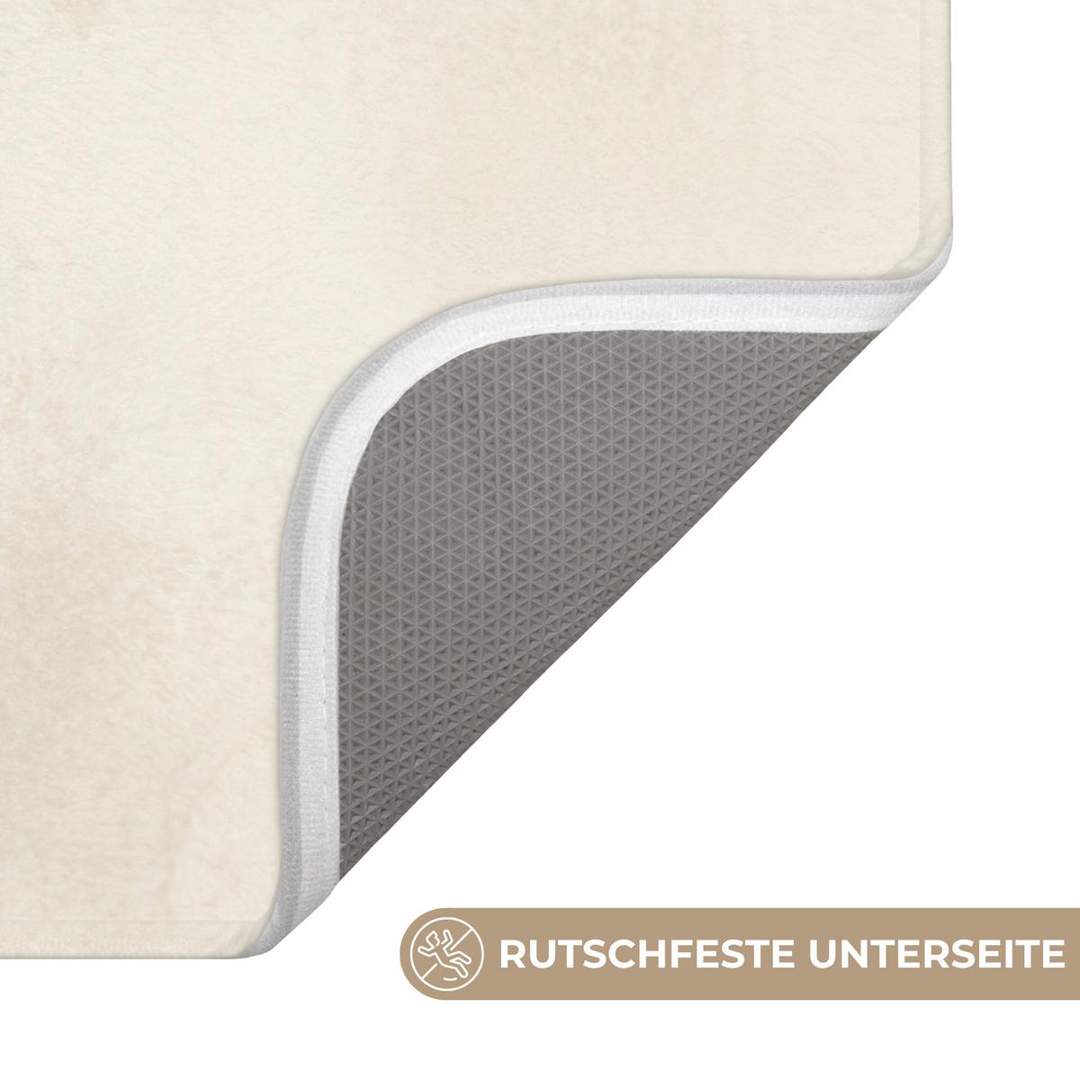BADEMATTE Japandi - Bambus - Beige 80x50 cm - Ecru, Textil (80/50cm) - OnlyWow