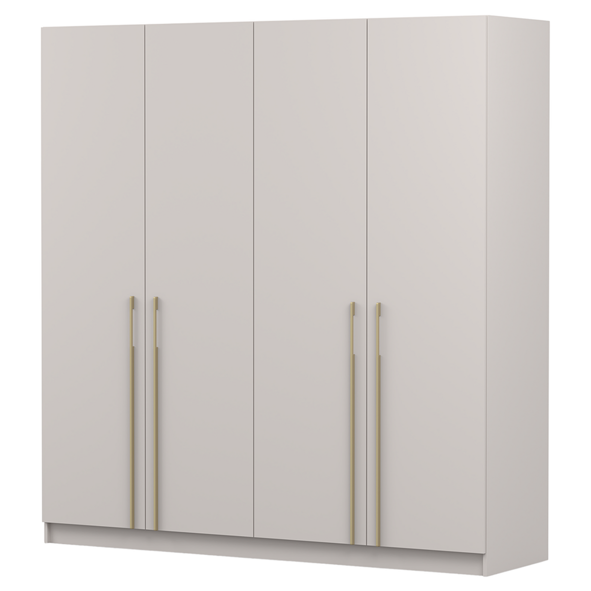 DREHTÜRENSCHRANK ROSA 4D 200/210/55 cm 4-türig Kaschmir - Kaschmir/Goldfarben, Holz/Holzwerkstoff (200/210/55cm) - imoebel24
