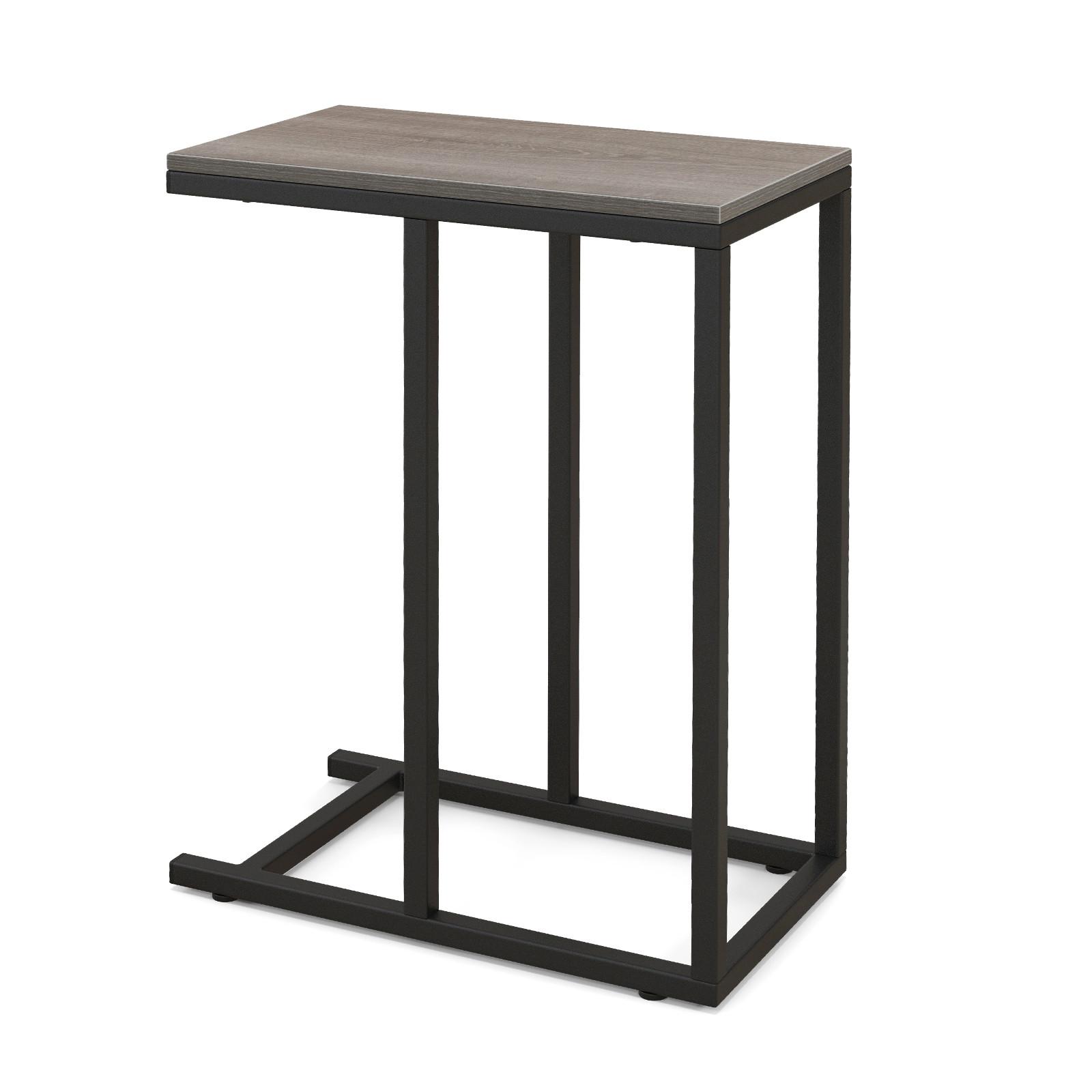 BEISTELLTISCH 64cm Graueiche - Grau, Holz (25/45/64cm) - COSTWAY