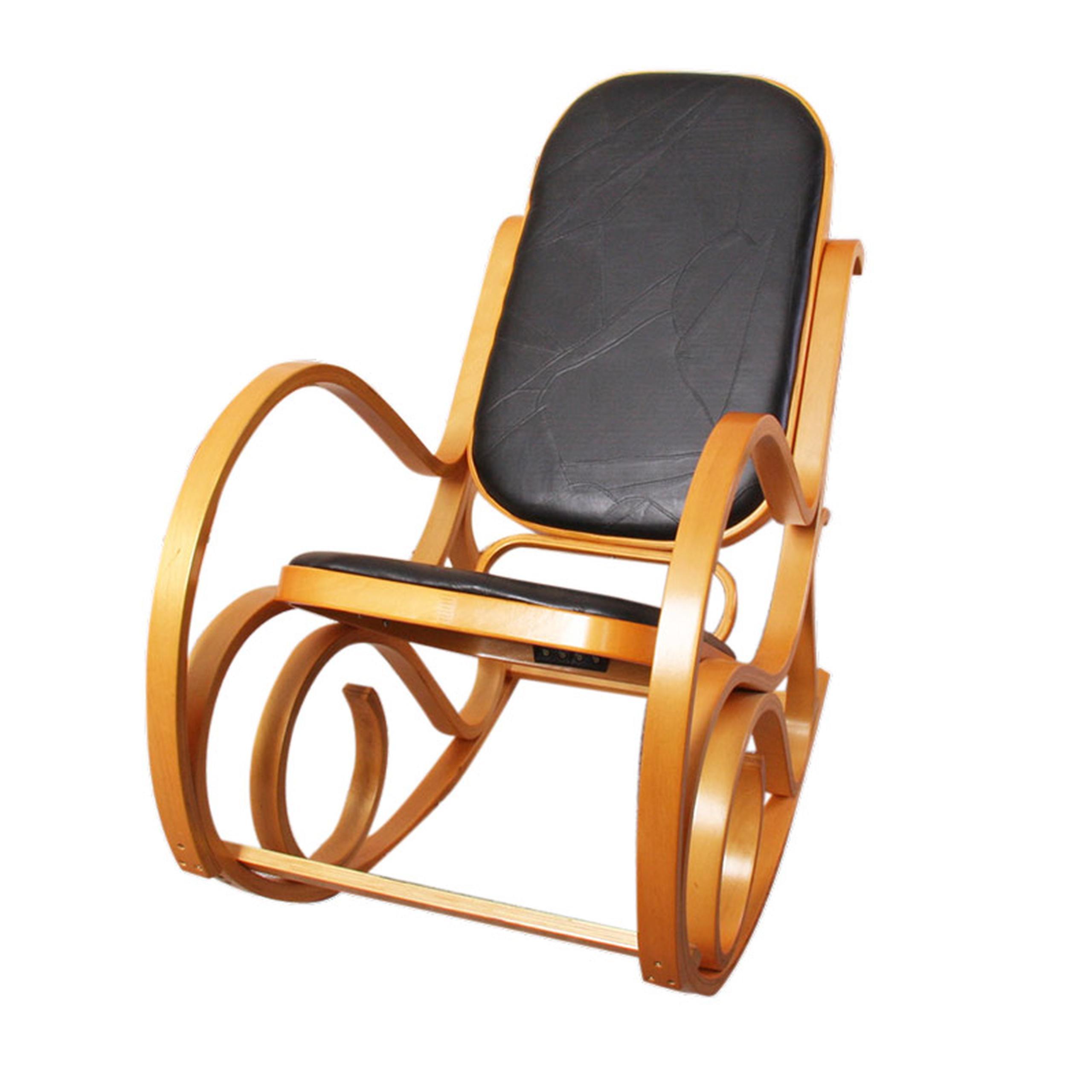 SCHAUKELSTUHL Eiche Dekor, Schwarz - Eichefarben/Schwarz, Holz (55/90/96cm) - MCW