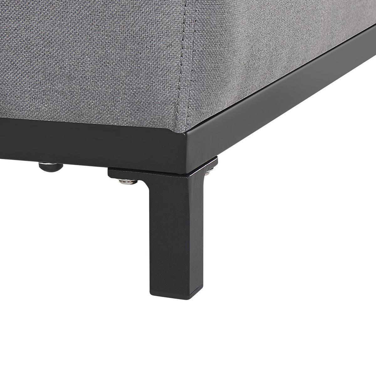 OTTOMANE Rovigo 83/83/38 cm - Grau, Kunststoff/Textil (83/38/83cm) - Beliani
