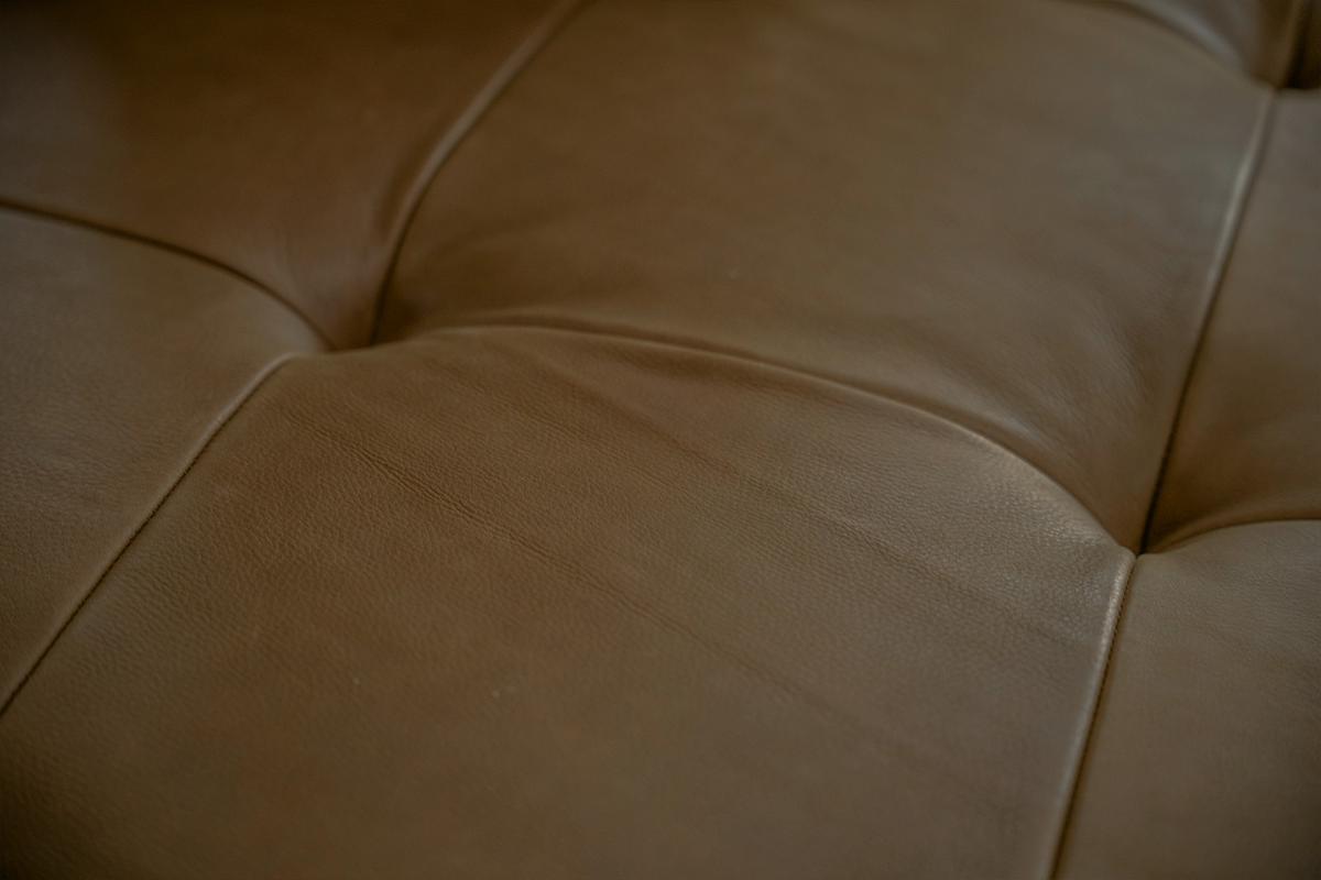 MODULSOFA WIOLO Dunkelbraun Leder - Dunkelbraun/Silberfarben, Leder/Metall (350/83/240cm) - KAWOLA