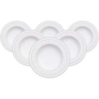 SUPPENTELLER Gray Pearl weiß ø 24,8 cm 6er Set - Weiß, Keramik (24.8cm) - Villeroy & Boch