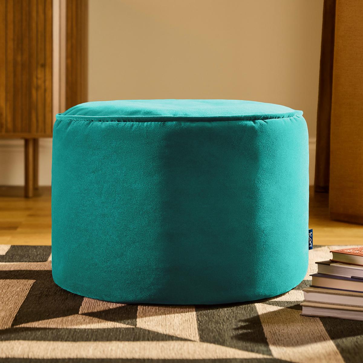 SITZPOUF Rund Milano - Grün, Textil (55/35/55cm) - icon