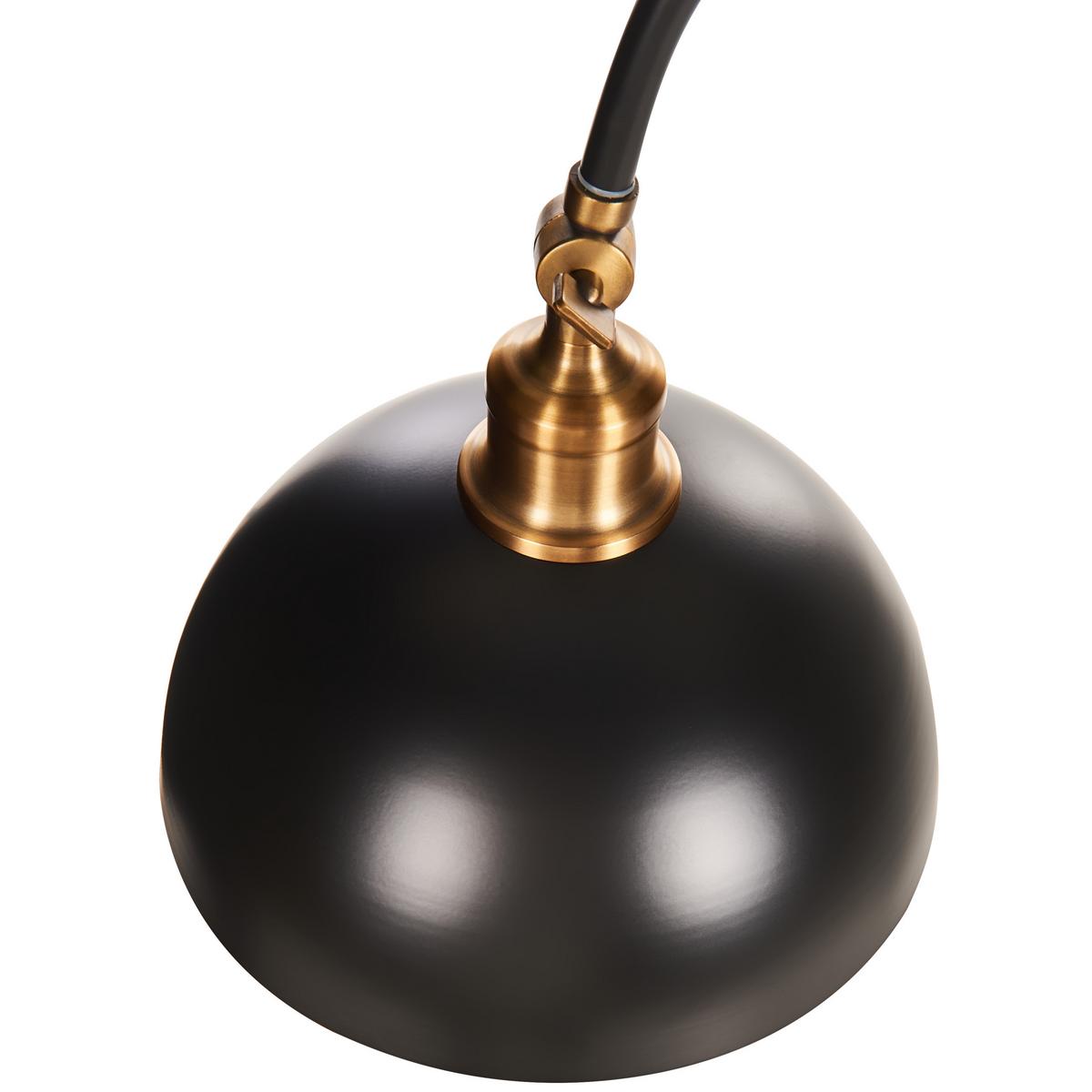 STEHLAMPE Schwarz/Weiß/Gold Lennon - Goldfarben/Schwarz, Metall (38/28/145cm) - Beliani