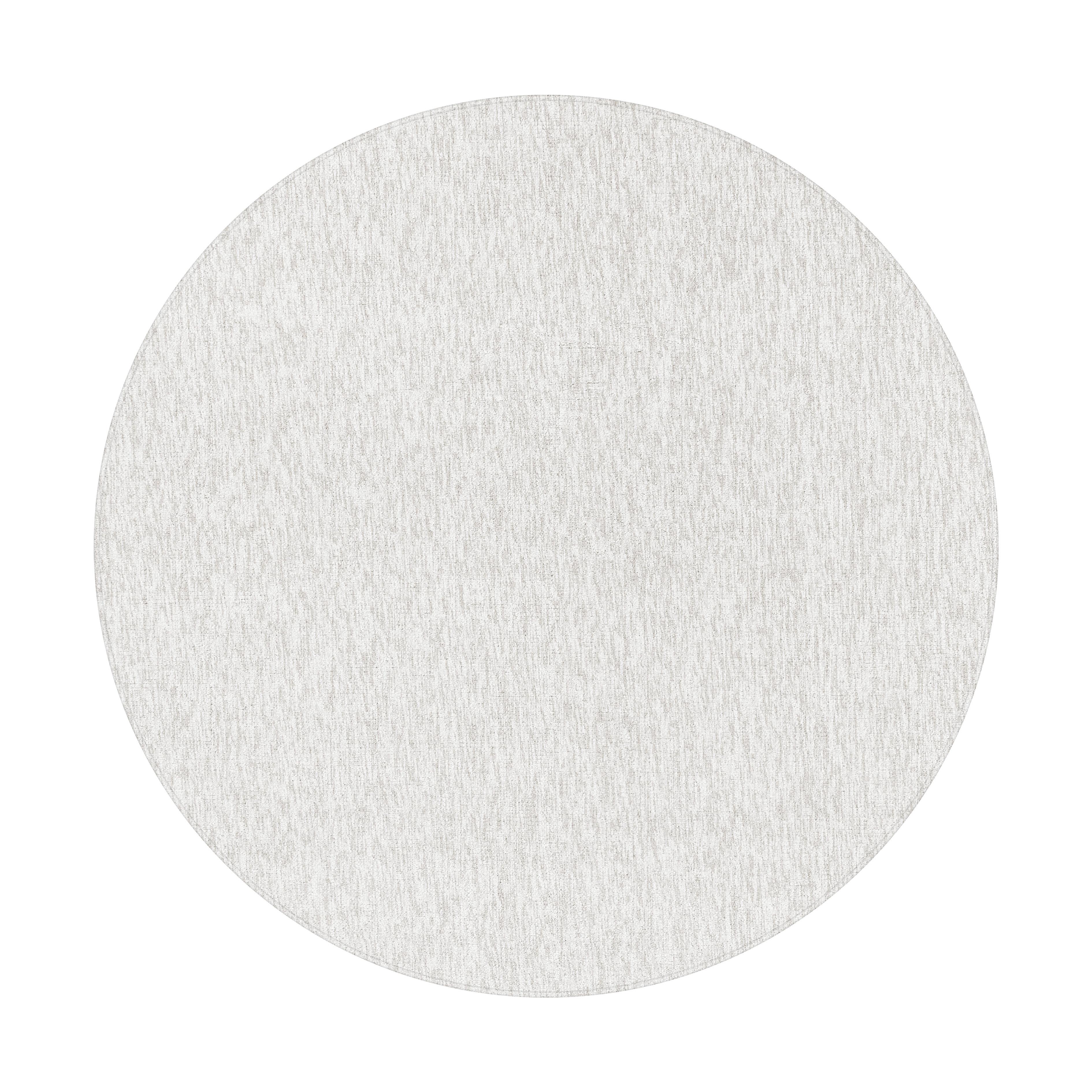 KURZFLORTEPPICH AMMER, einfarbig, Creme, Ø 200 cm - Beige, Textil (200/200cm) - KADIMA DESIGN