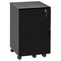 BÜROSCHRANK Schwarz Johnson - Schwarz, Holzwerkstoff (40/62/40cm) - Beliani
