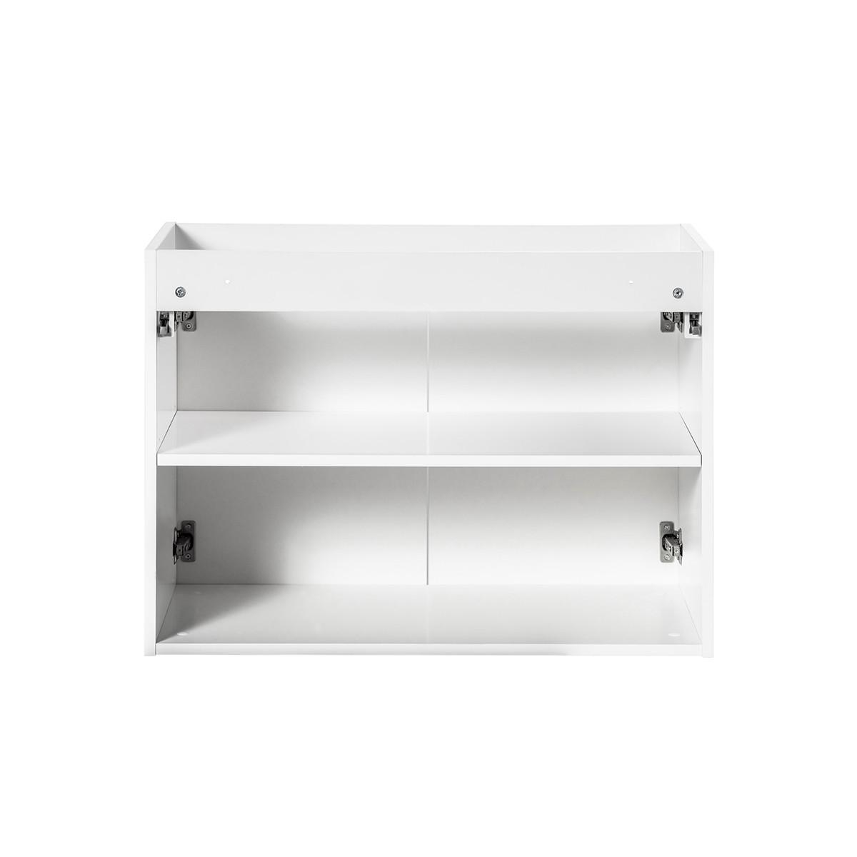 BADMÖBEL 100.4cm Riva 2er-Set Weiß und Holz - Weiß, Holzwerkstoff (100.4/59.5/40cm) - Petits-meubles