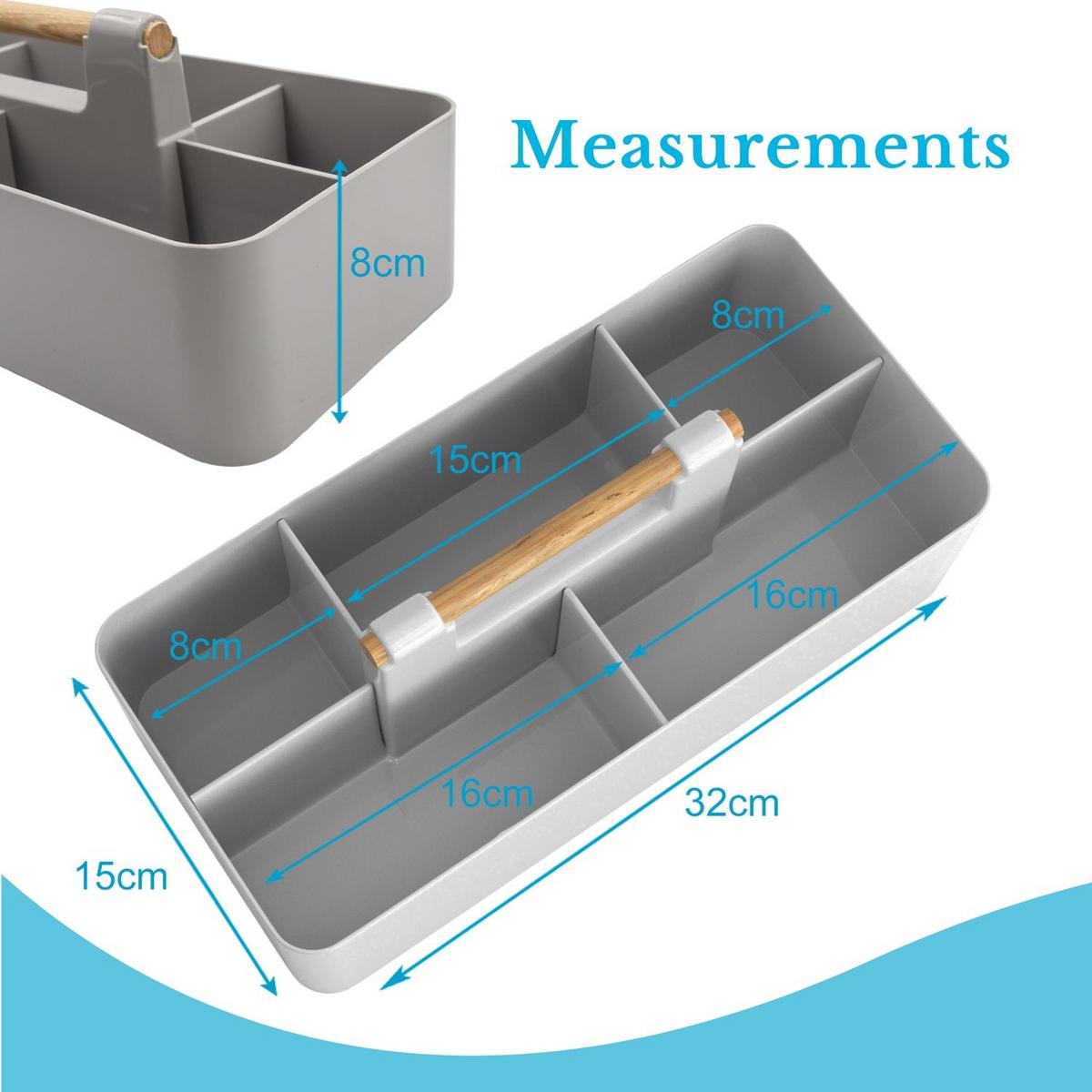 MAKE UP ORGANIZER 32/15.5/8 cm (Grau) - Grau, Kunststoff (15.5/8/32cm) - Intirilife