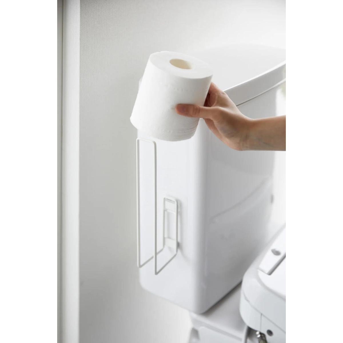 TOILETTENPAPIERHALTER mit Saugnapf – H25 cm - Weiß, Kunststoff (7.7/25/4.5cm) - Yamazaki