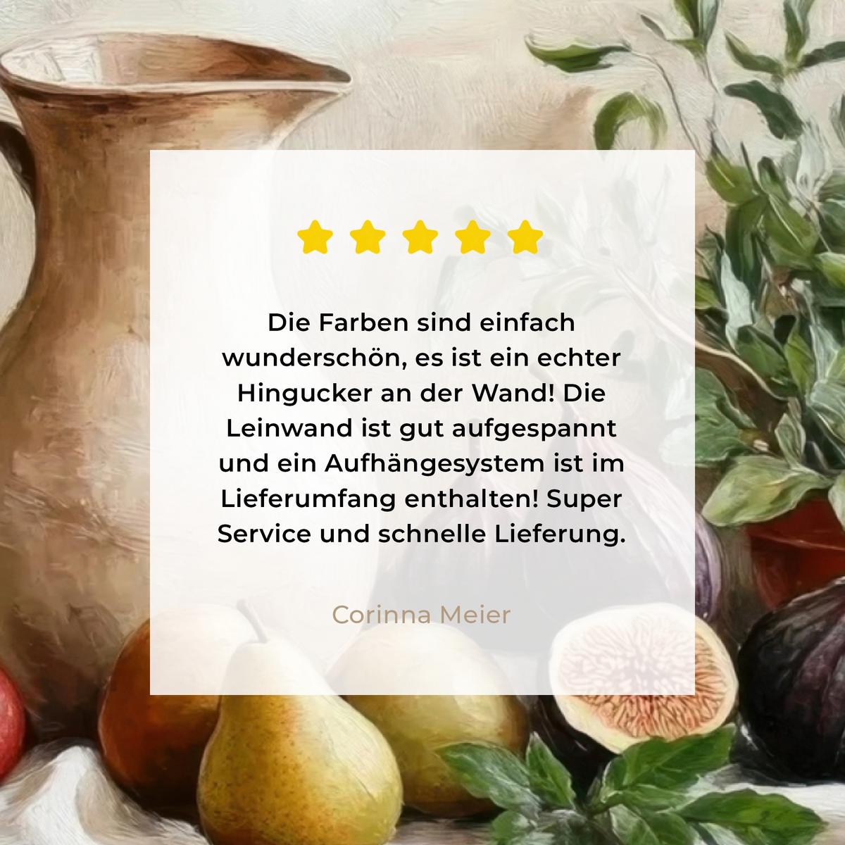 LEINWANDBILD Obst - Kräuter - Ländlich Wandbild 40x30 cm - Naturfarben, Textil (40/30cm) - MuchoWow