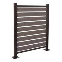 ALU MÜLLTONNEN-ZAUN Grau - Grau, Metall (110/130/6cm) - MCW