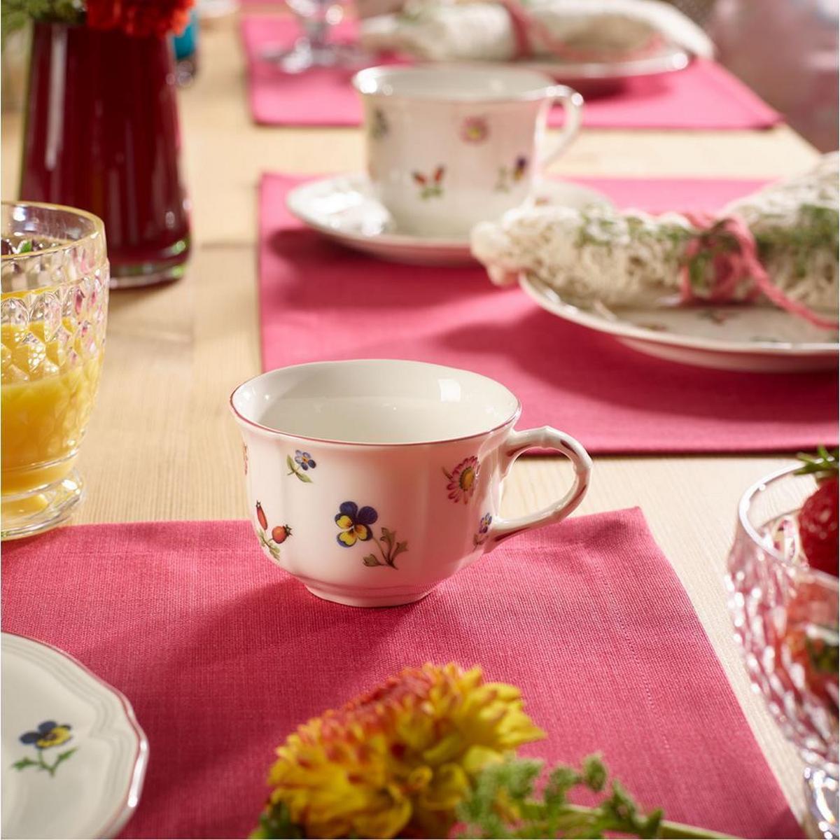 TEETASSEN MIT UNTERTASSEN Petite Fleur bunt 130 ml 6er Set - Multicolor, Keramik (0.13L) - Villeroy & Boch