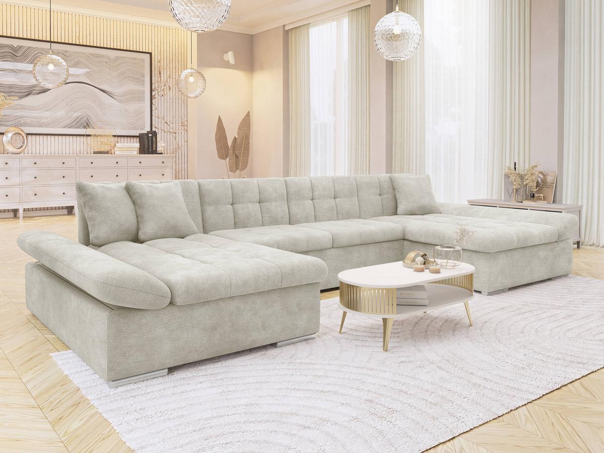 WOHNLANDSCHAFTEN Alia - Beige, Holz/Textil (360/75/160cm) - MIRJAN24
