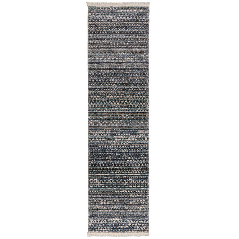 TEPPICH PERRAN, gestreift, Blau, 66 x 300 cm - Blau, Textil (300/66cm) - KADIMA DESIGN
