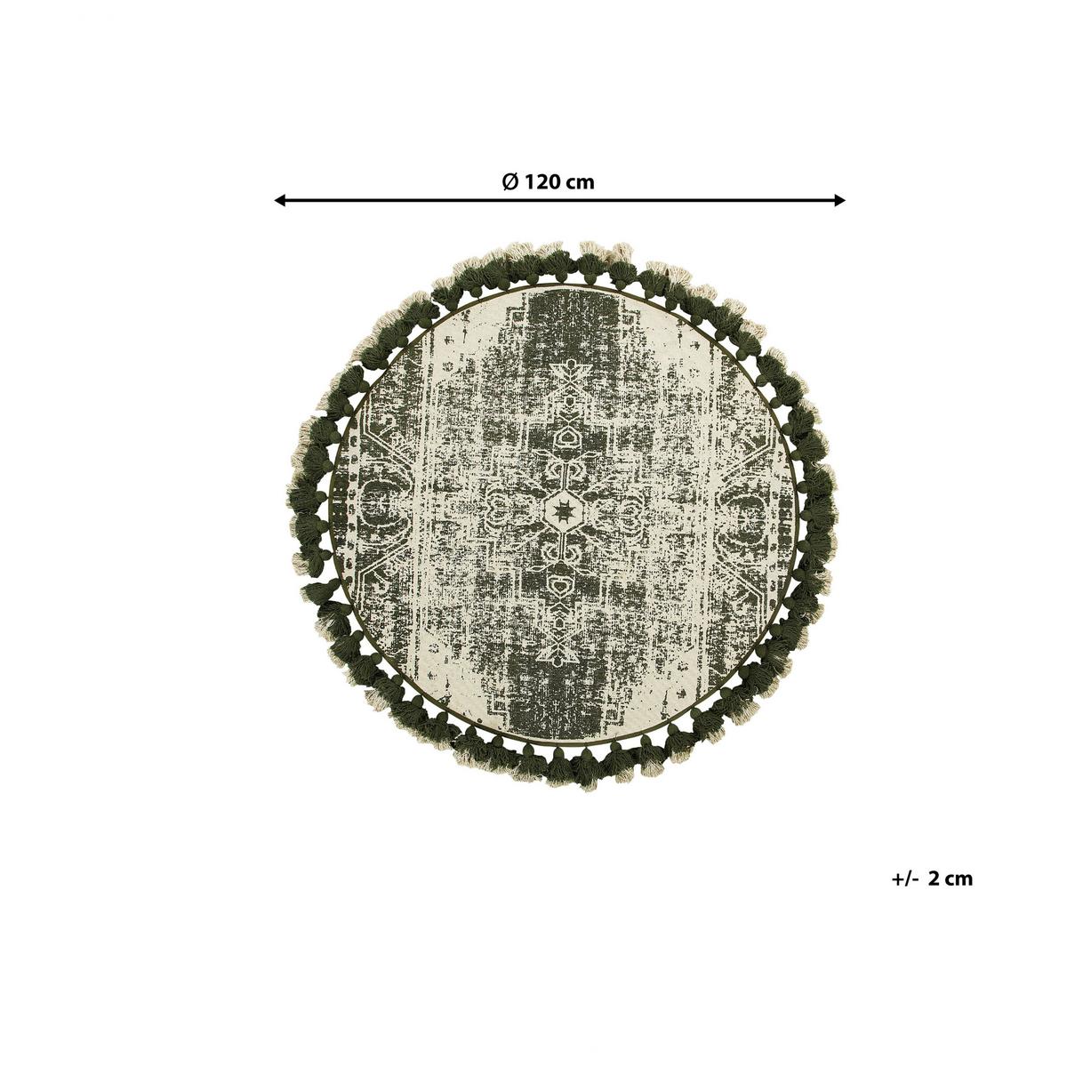 KURZFLOR-TEPPICH Kahta 120/120 cm - Grün, Textil (120/120cm) - Beliani