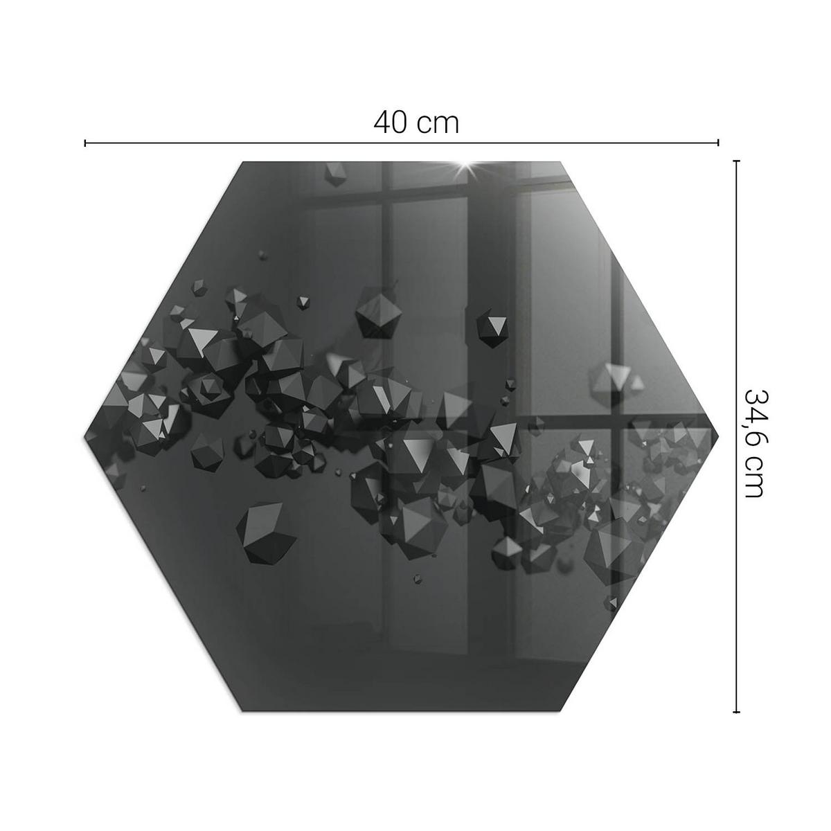 GLASPLATTE für Kamin h40 cm - Schwarz, Glas (40/40/0.4cm) - TULUP