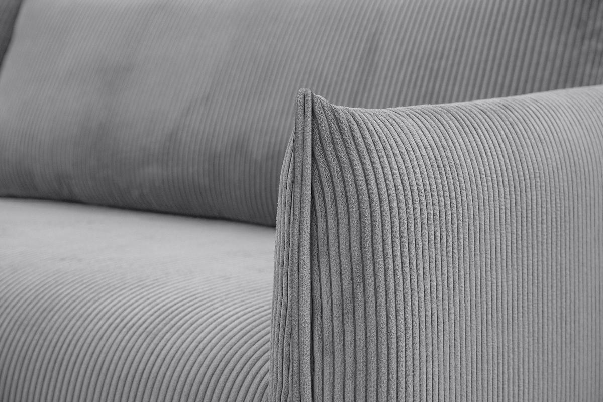 ECKSOFA TAUER 5-Sitzer, hellgrau - Hellgrau/Schwarz, Holzwerkstoff/Kunststoff (174/292cm) - Wozimo