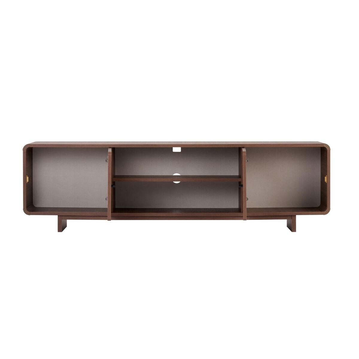 TV-MÖBEL mit 2 Türen, 2 Fächern und abgerundeten Kanten 34/52/180 cm - Naturfarben, Holzwerkstoff (34/52/26cm) - Calicosy