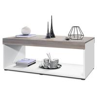 COUCHTISCH Pure Tischplatte und Blenden in Eiche Nordic - Silbereichenfarben, Holzwerkstoff (58/104/40.5cm) - Vladon