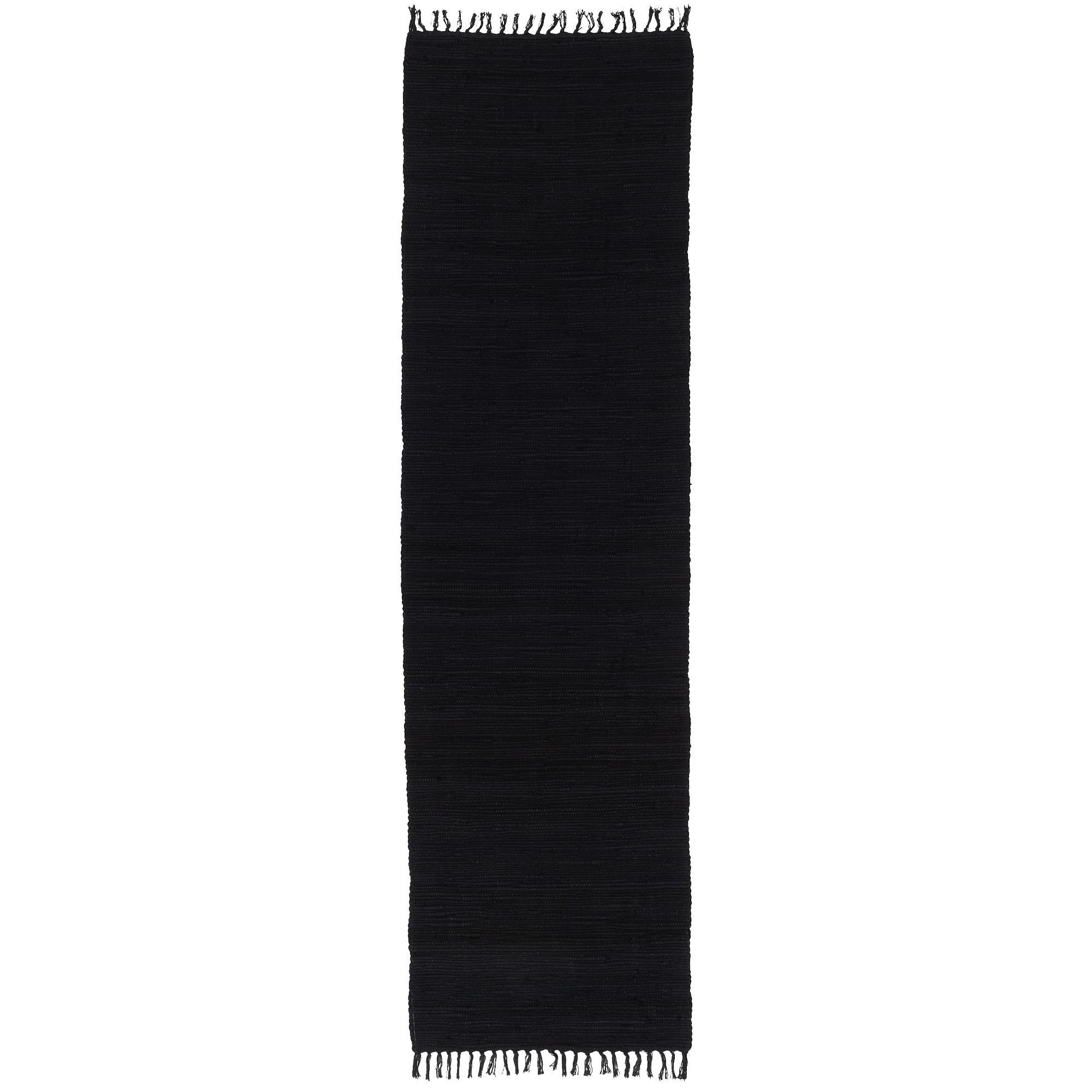 BAUMWOLLE NATUR TEPPICH LÄUFER JOLLY COTTON - Schwarz, Textil (70/140cm) - Pergamon