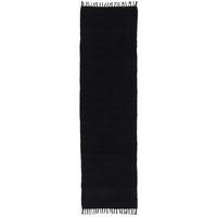 BAUMWOLLE NATUR TEPPICH LÄUFER JOLLY COTTON - Schwarz, Textil (90/160cm) - Pergamon