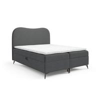BOXBETT Blair - Dunkelgrau, Holzwerkstoff/Textil (140/200cm) - Fun Möbel