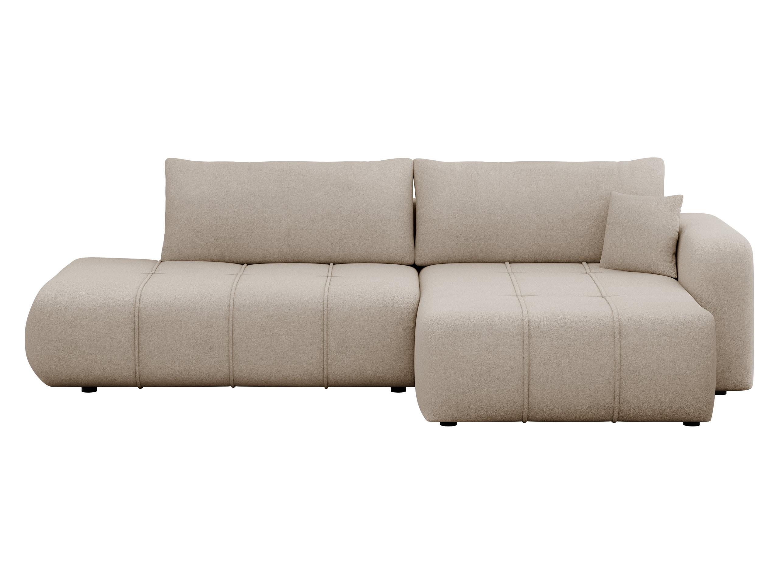 ECKSOFA Furyn O, Seite: Rechts - Beige/Schwarz, Holzwerkstoff/Kunststoff (262/145cm) - MIRJAN24