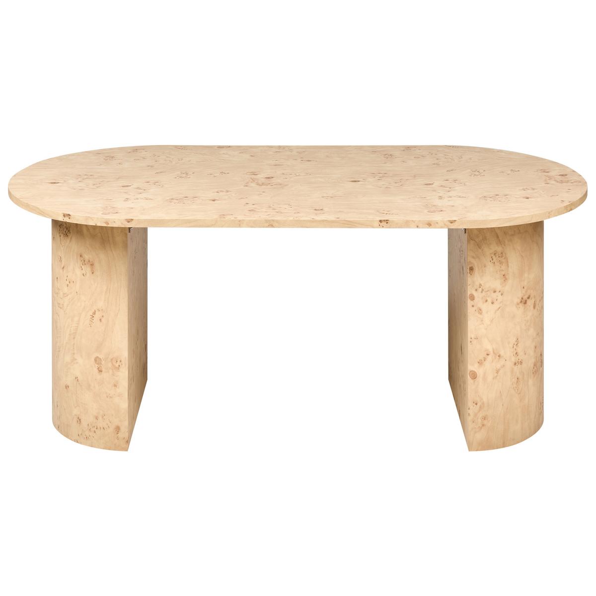 ESSTISCH Wurzelholz Optik 180 cm 90 cm Asbury - Braun, Holzwerkstoff (180/90/75cm) - Beliani