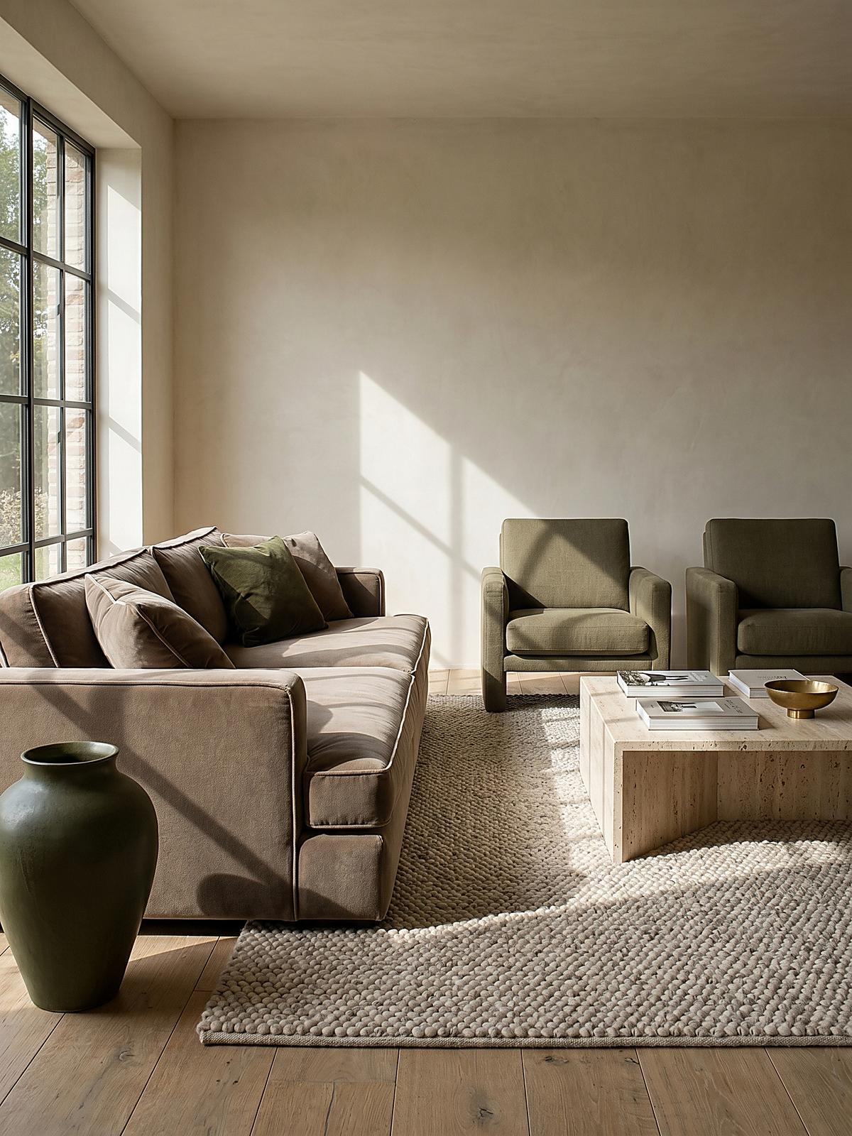 WOLLTEPPICH handgewebt MEDWAY, einfarbig, Beige, 80 x 150 cm - Beige, Textil (150/80cm) - KADIMA DESIGN