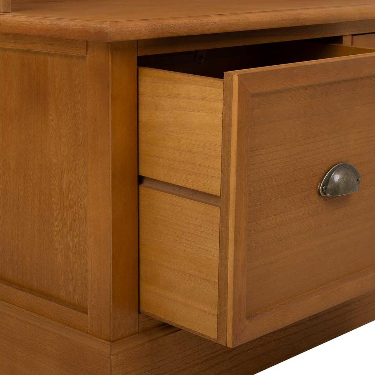 GARDEROBENBANK aus Holz, 92x39,5x184 cm, braun - Braun, Holz (92/184/39.5cm) - Wanderlust