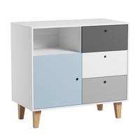 KINDERKOMMODE blau - Blau, Holzwerkstoff (103.5/96.5/55cm) - Petits-meubles