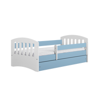 KINDERBETT CLASSIC mit Schublade und Matratze Blau 90/65/184 - Blau, Holzwerkstoff (80/180cm) - RAUMHIRSCH FURNITURE
