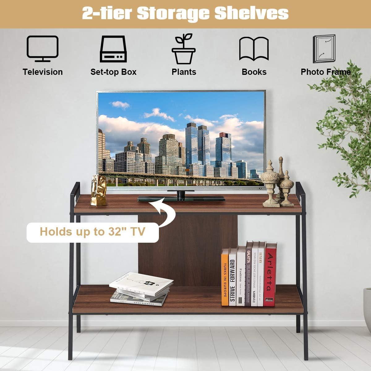 TV-REGAL Braun - Braun, Holz (89/60/43cm) - COSTWAY