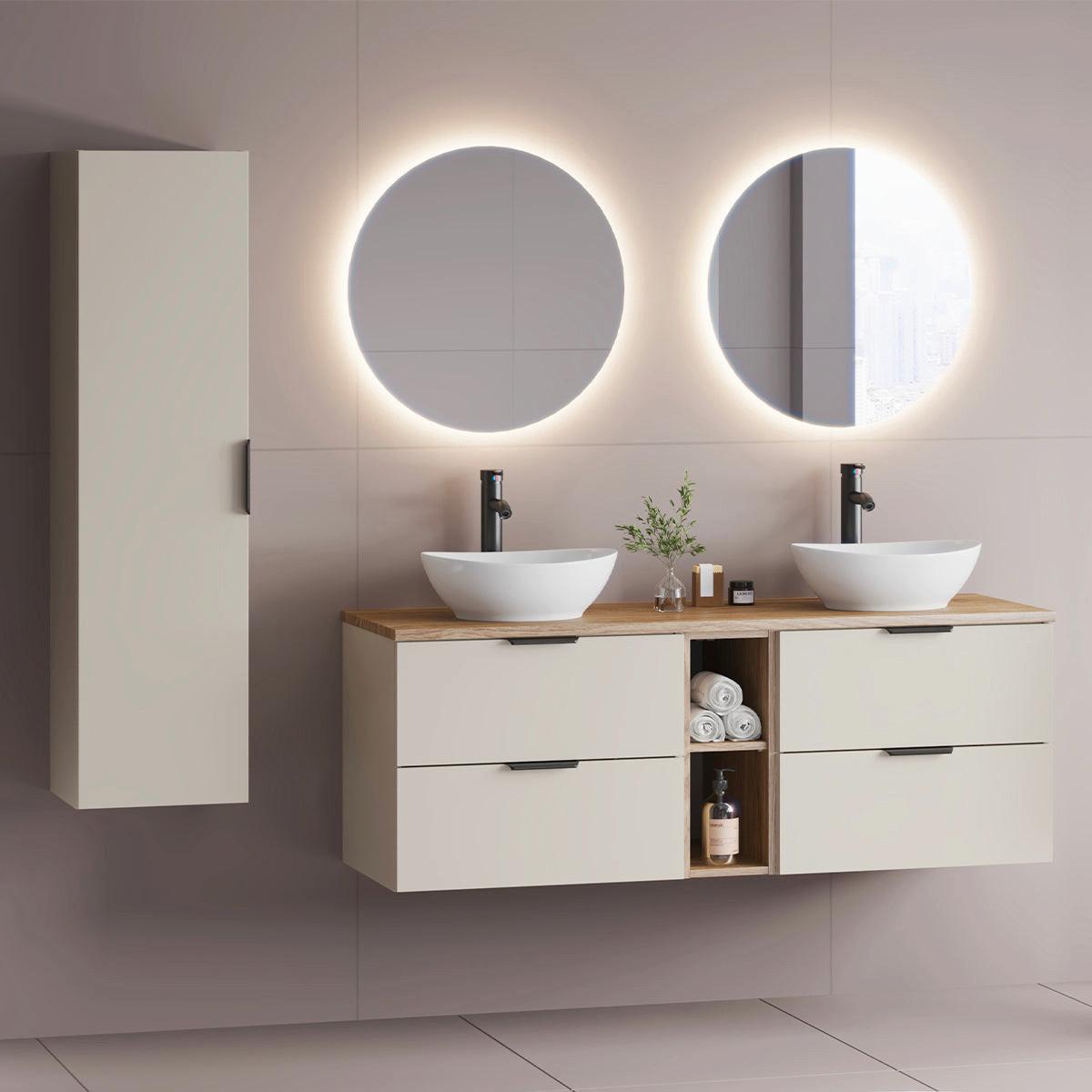 HÄNGESÄULE Astrid Kaschmir - Beige, Holzwerkstoff (34.5/130/32cm) - Petits-meubles