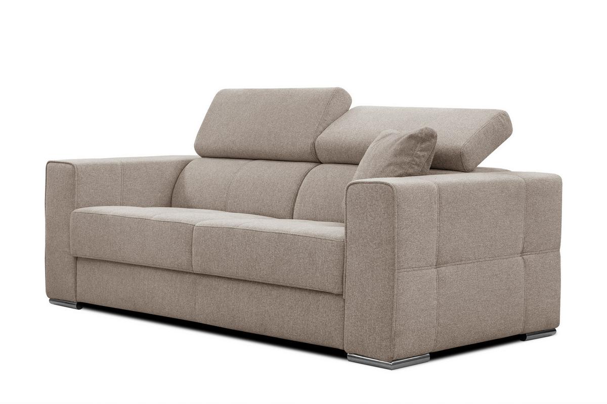 SOFA QUARTZ 3-Sitzer, taupe - Taupe, Holzwerkstoff/Textil (202/80/102cm) - Wozimo