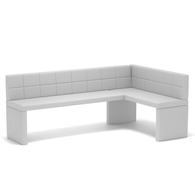 ECKBANK rechts MELVIN Kunstleder, 128/168 cm Weiß - Weiß, Holz/Kunststoff (128/168cm) - Idohome