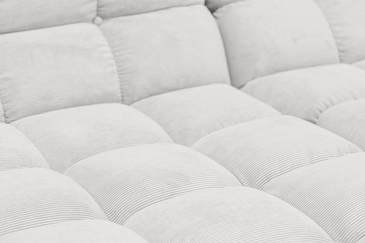 SITZGRUPPE VIVIEN 3ER SET Weiß Cord (1er-Set) - Weiß, Kunststoff/Textil (510/85/359cm) - KAWOLA