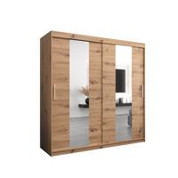 SCHWEBETÜRENSCHRANK 200/200/62 2-türig - Silberfarben/Eiche Artisan, Holz/Kunststoff (200/200/62cm) - MÖBEL KRYSPOL