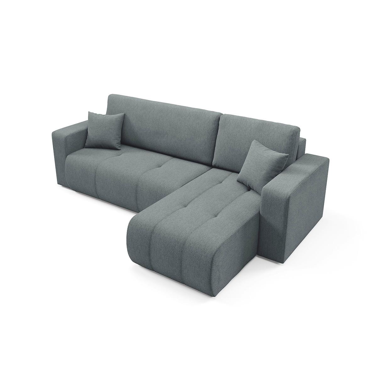 ECKSOFA Vasco 3 Sitzplätze Grau - Grau, Holz (247/145cm) - Petits-meubles