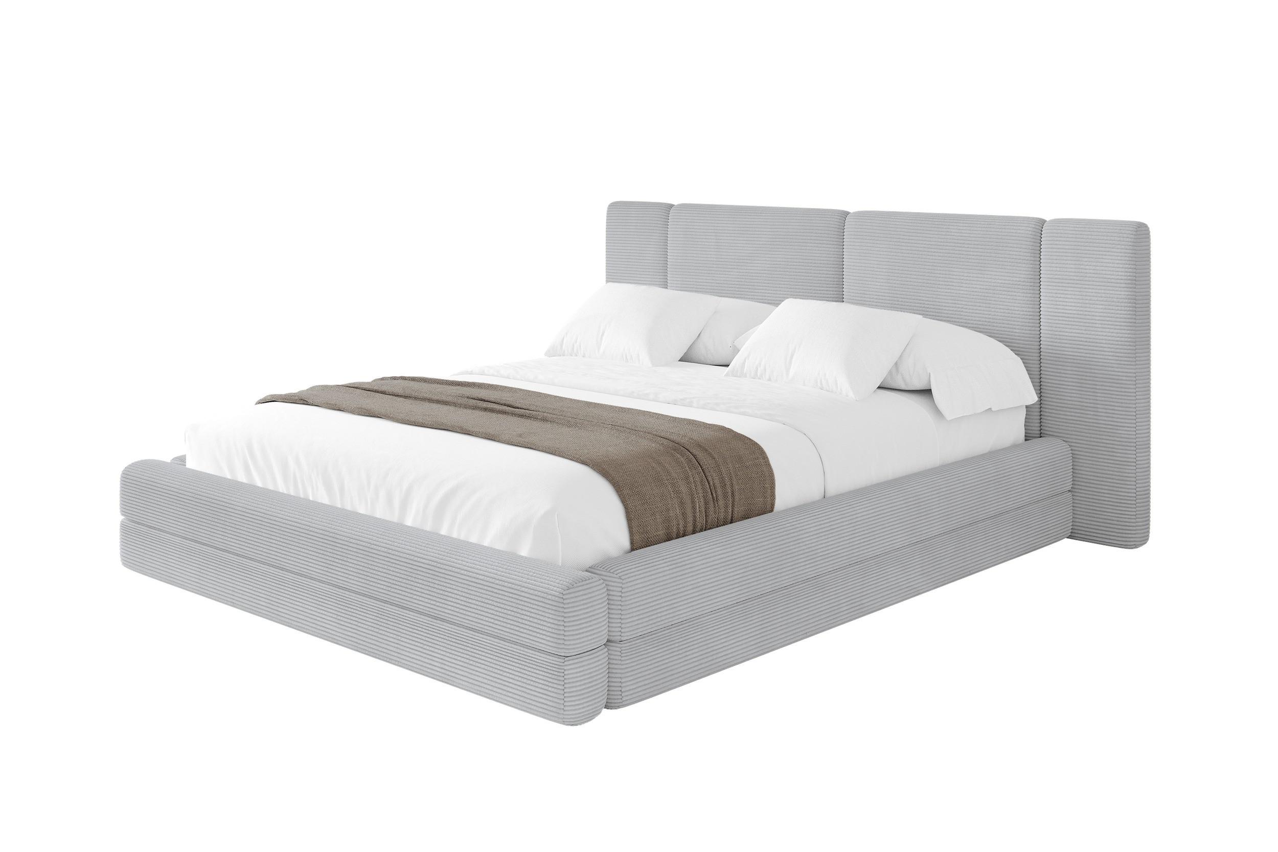 POLSTERBETT mit Bettkasten und Lattenrost, Boxbett ohne Matratze - TEVO 120x200 Grau - Anthrazit, Holzwerkstoff/Textil (120/200cm) - ALTDECOR