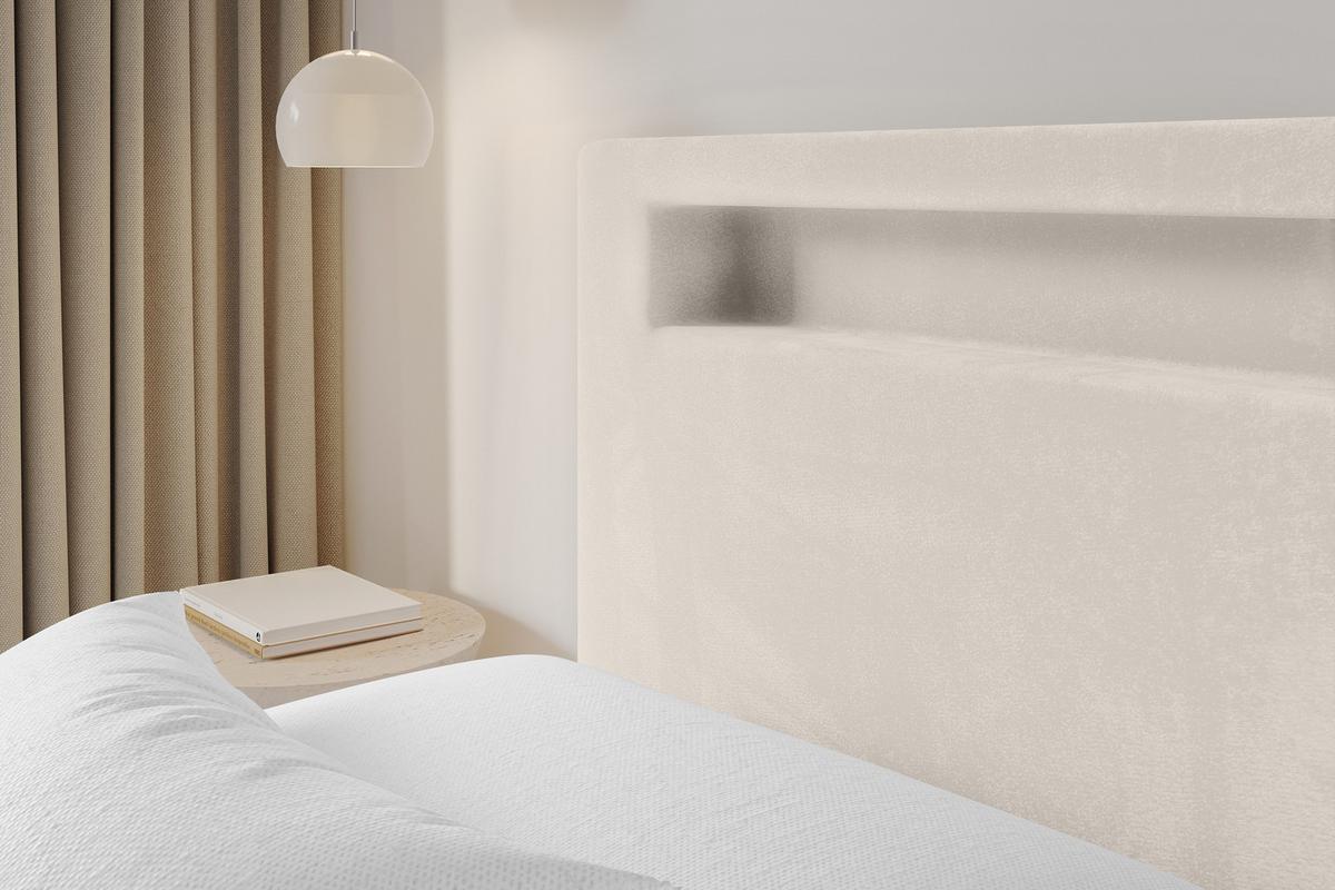 POLSTERBETT mit Bettkasten und Lattenrost, Bett mit Matratze H3/H4 - GOLA 180x200 Beige - Greige, Holzwerkstoff/Textil (180/200cm) - ALTDECOR