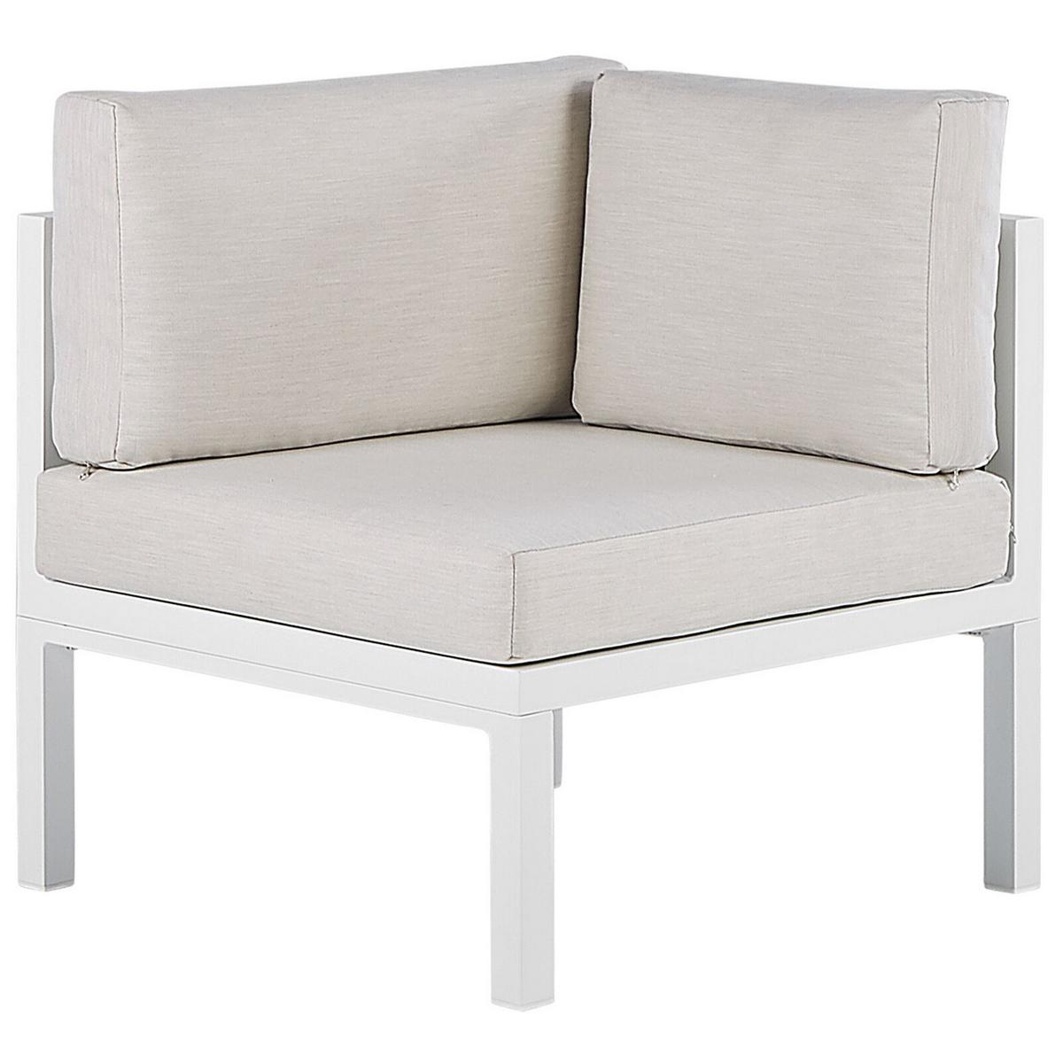LOUNGE SET 4-Sitzer weiß rechtsseitig Borello - Weiß, Metall - Beliani
