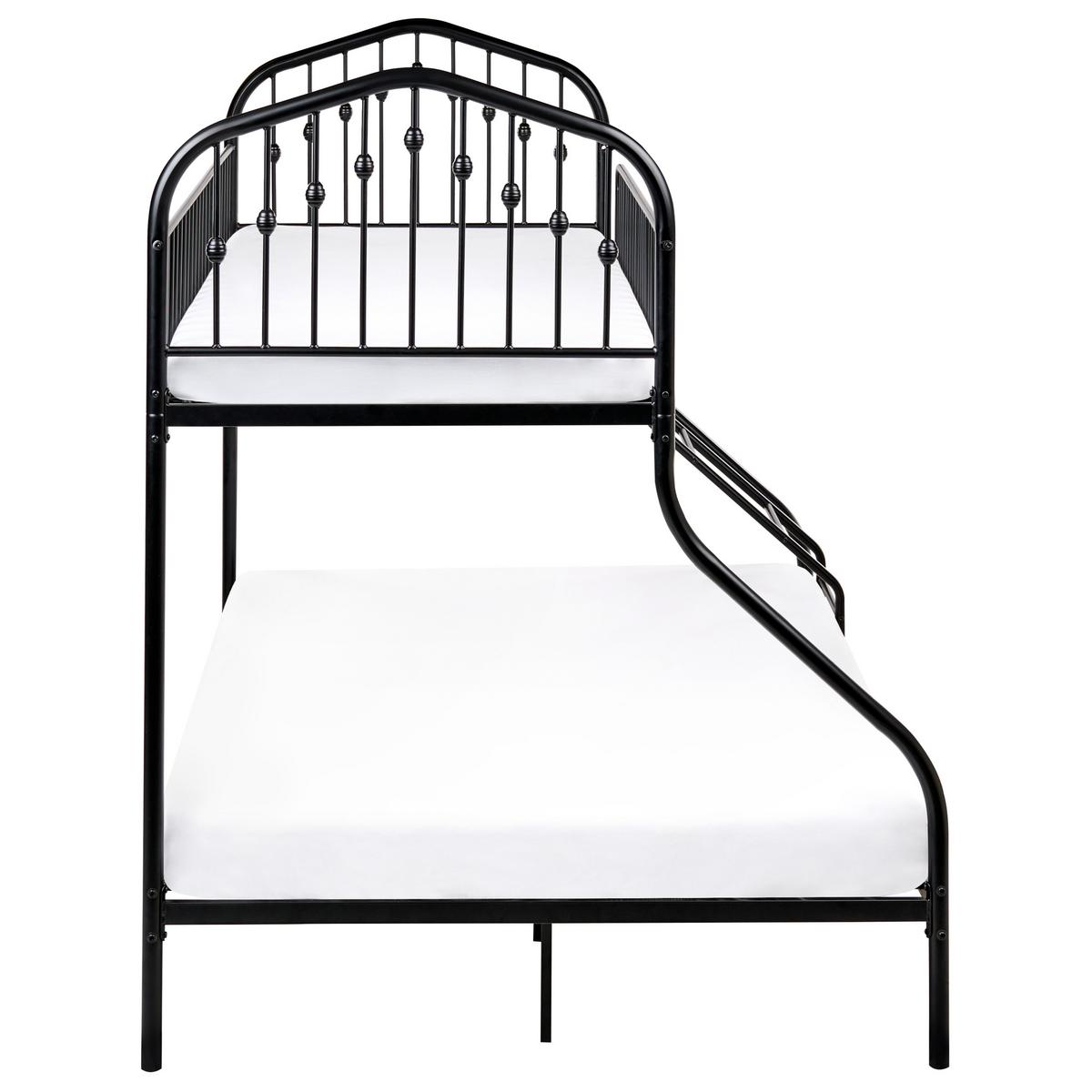 HOCHBETT 90-140/200 cm Schwarz Chamonix - Schwarz, Metall (140/200cm) - Beliani