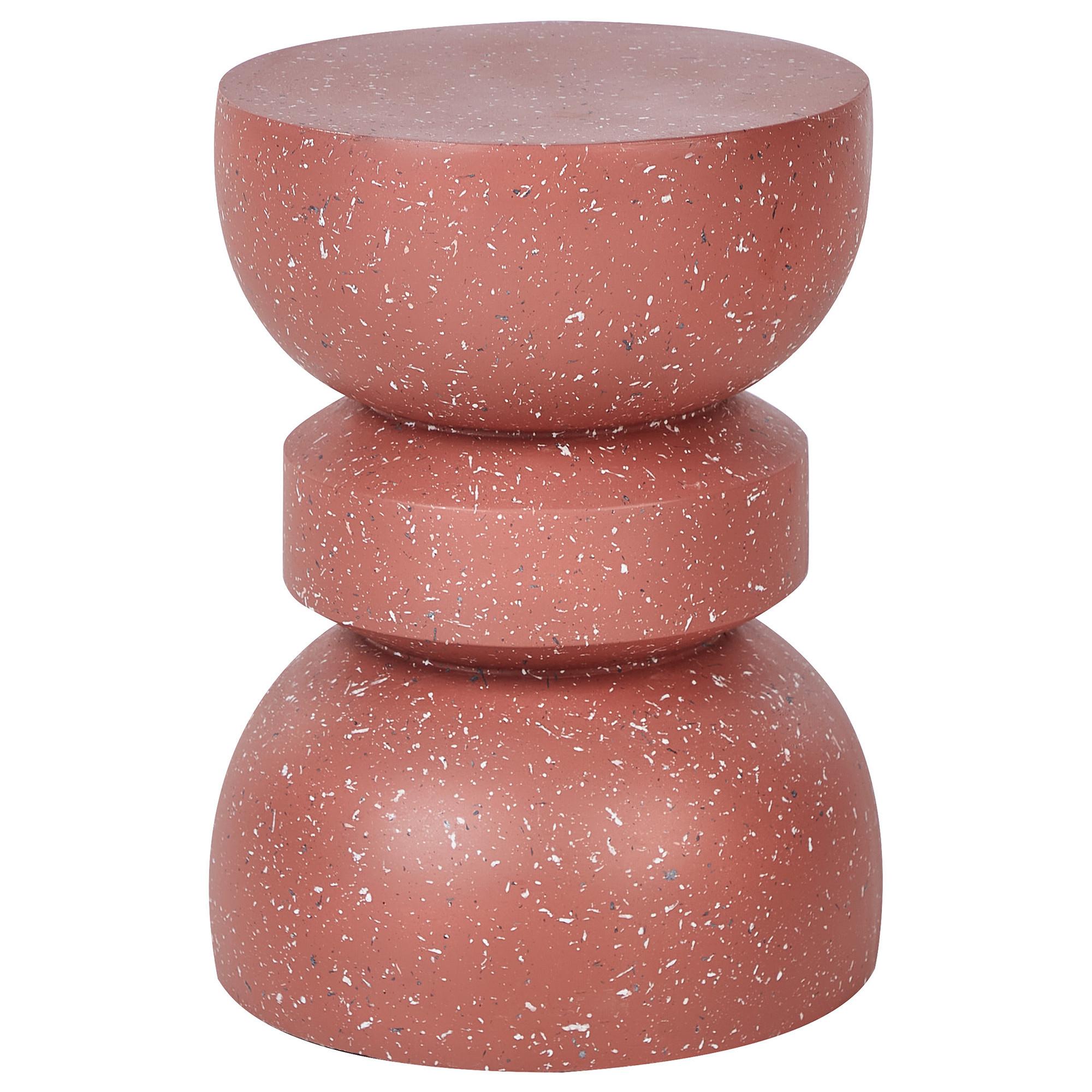 BEISTELLTISCH Rot Faliro - Rot, Naturmaterialien (37/37/45cm) - Beliani