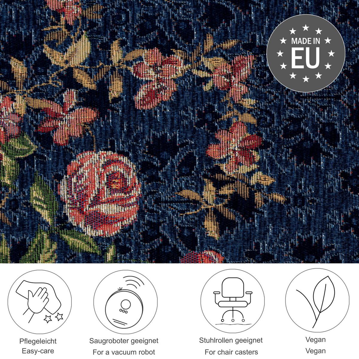 FLACHWEBTEPPICH Flomi Florence 160x230 cm - Blau, Textil (160/230cm) - THEKO