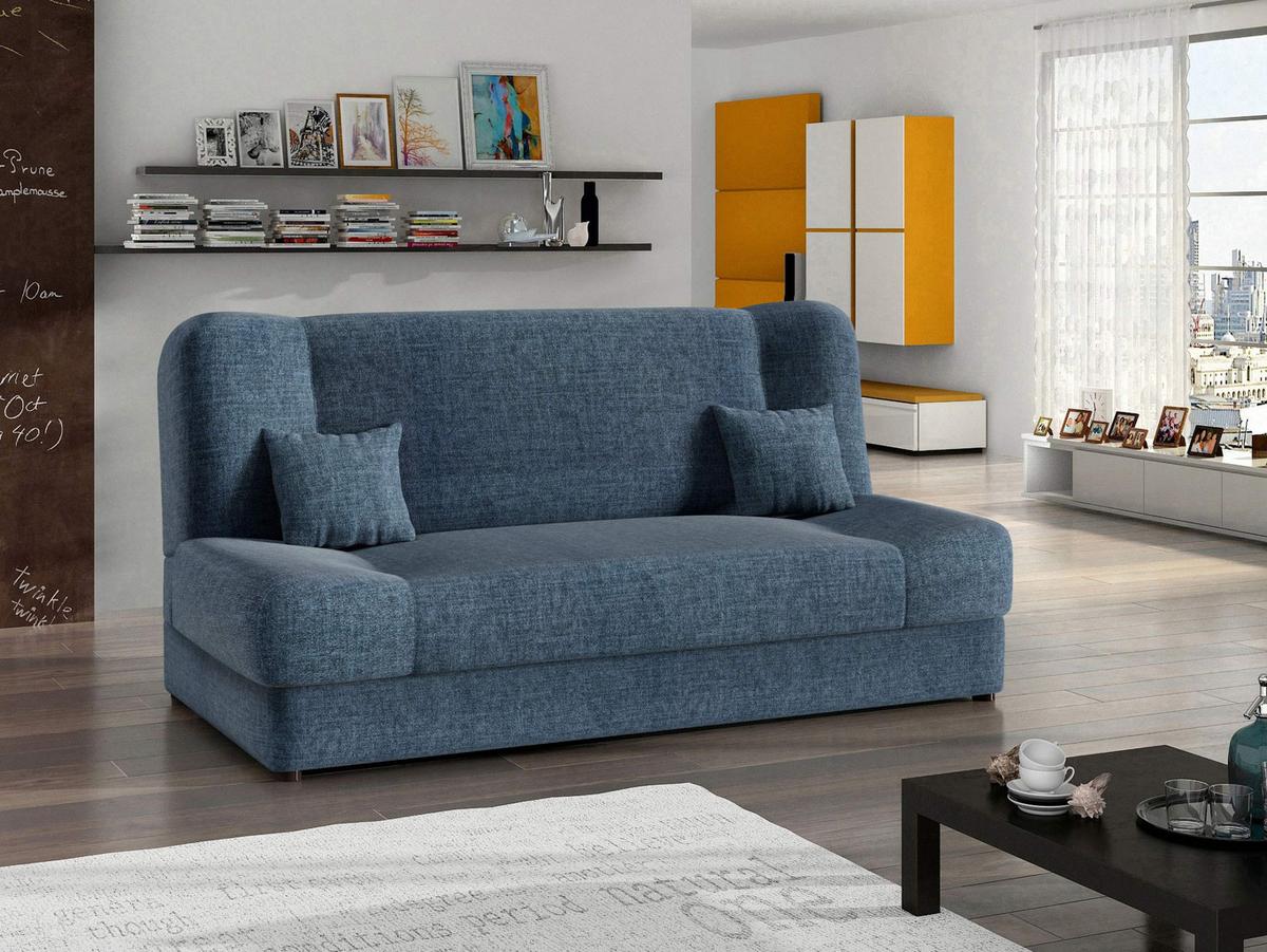 SCHLAFSOFA Jonas Premium - Blau, Holz/Textil (195/86/87cm) - MIRJAN24