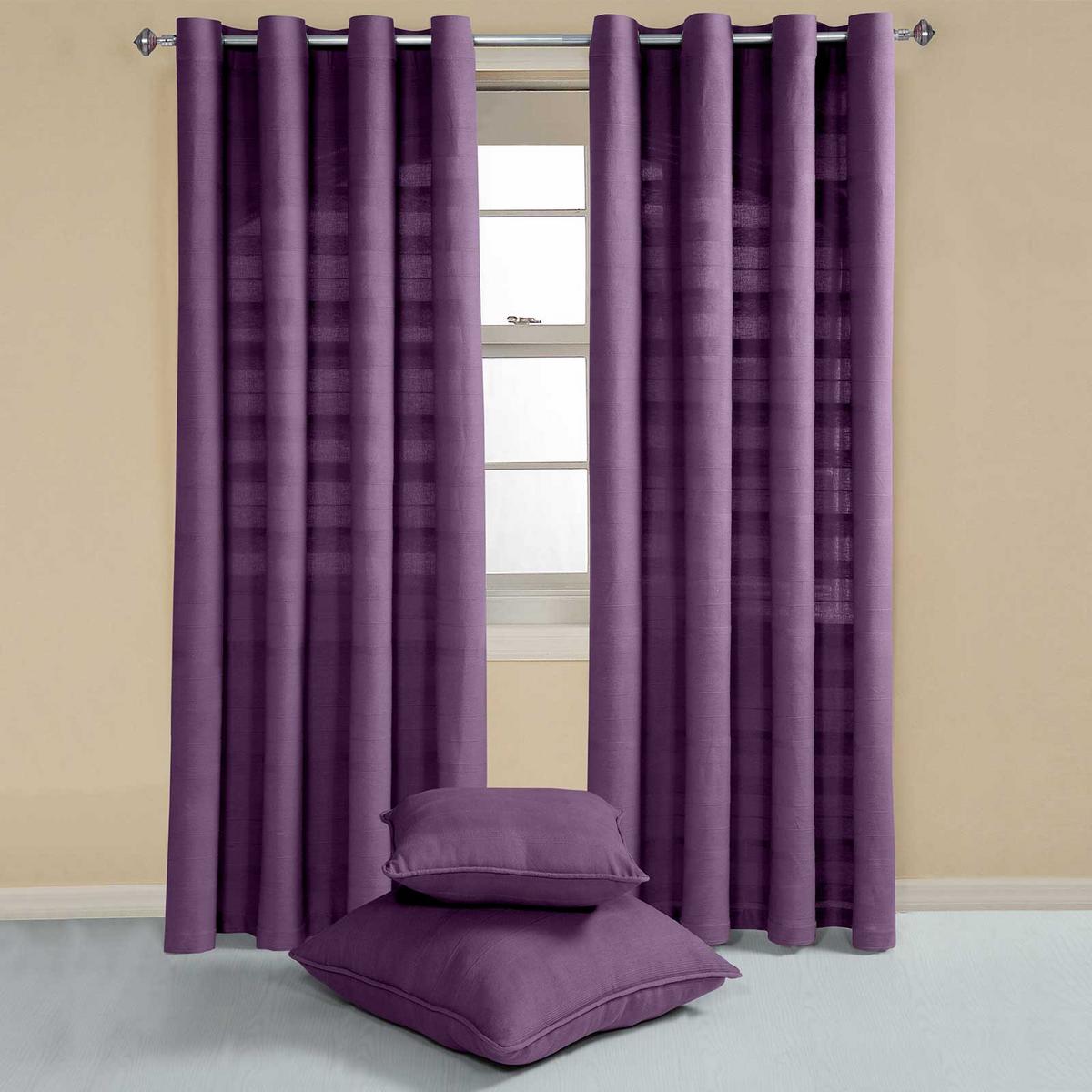 ÖSENVORHANG Rajput blickdicht 2er-Set, 167/182 cm - Lila, Textil (167/182cm) - Homescapes